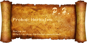 Prokop Herkules névjegykártya